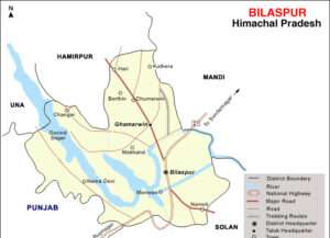 map of govindsagar lake bilaspur hp 